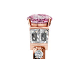Rose gold Fancy Pink Round Cut Diamond Engagement Ring with Baguette Side Stones and Channel Set Band_22