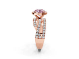 Rose gold Fancy Pink Round Cut Diamond Halo Ring with Round Split Shank and Prong Setting_38