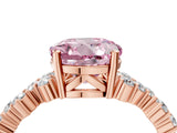 Rose gold Fancy Pink Round Cut Diamond Scattered Round Accent Ring with Prong Setting_16