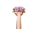 Rose gold Fancy Pink Round Cut Diamond Solitaire Engagement Ring with Cathedral Setting and Four-Prong Mount_89
