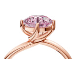 Rose gold Fancy Pink Round Cut Diamond Solitaire Engagement Ring with Four-Prong Setting and Classic Band_24