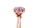 Rose gold Fancy Pink Round Cut Diamond Solitaire Ring with Six-Prong Setting and Classic Band_28