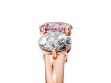 Rose gold Fancy Pink Round Cut Diamond Three-Stone Ring with Prong Setting and Classic Band_39