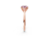 Rose gold Fancy Pink Round Cut Solitaire Diamond Ring with Six-Prong Setting and Classic Band_14