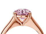 Rose gold Fancy Pink Round Cut Solitaire Diamond Ring with Six-Prong Setting and Classic Band_16