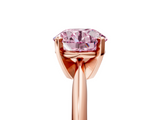 Rose gold Fancy Pink Round  Cut Solitaire Ring with Four-Prong Setting on a Classic Band_5