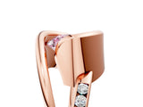 Rose gold Fancy Pink Round Cut Solitaire Tension-Set Diamond Split Shank Ring_5