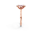 Rose gold Fancy Pink Round  Diamond Cluster Halo Solitaire with Four-Prong Setting_20