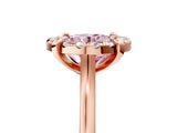 Rose gold Fancy Pink Round  Diamond Cluster Halo Solitaire with Four-Prong Setting_23