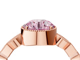 Rose gold Fancy Pink Round  Milgrain Marquise Diamond Twist Band Ring_66