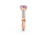 Rose gold Fancy Pink Round  Solitaire Channel-Set Diamond Engagement Ring with Four-Prong Setting_31