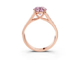 Rose gold Fancy Pink Round  Solitaire Channel-Set Diamond Engagement Ring with Four-Prong Setting_32