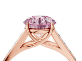 Rose gold Fancy Pink Round  Solitaire Channel-Set Diamond Engagement Ring with Four-Prong Setting_33