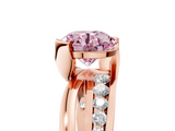 Rose gold Fancy Pink Round  Solitaire Channel-Set Split Shank Ring with Tension Prong Setting_8