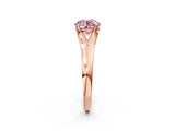 Rose gold Fancy Pink Round  Solitaire Diamond Ring with Cathedral Band and Four-Prong Setting_31