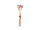 Rose gold Fancy Pink Round  Solitaire Diamond Ring with Split Shank and Four-Prong Setting_14