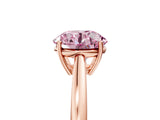 Rose gold Fancy Pink Round  Solitaire Diamond Ring with Split Shank and Four-Prong Setting_17