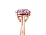 Rose gold Fancy Pink Round  Solitaire Diamond Ring with Split Shank and Four-Prong Setting_5