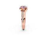 Rose gold Fancy Pink Round  Solitaire Diamond Ring with Split Shank and Prong Setting_36