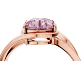 Rose gold Fancy Pink Round  Solitaire Diamond Ring with Split Shank and Prong Setting_38
