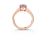Rose gold Fancy Pink Round  Solitaire Diamond Ring with Tapered Band and Four-Prong Setting_32