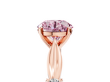 Rose gold Fancy Pink Round  Solitaire Diamond Twisted Band with Four-Prong Setting_5