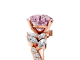 Rose gold Fancy Pink Round  Solitaire Marquise Twist Band with Six-Prong Setting_5
