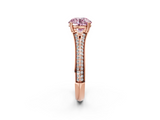 Rose gold Fancy Pink Round  Solitaire Pave Split Shank Engagement Ring with Six-Prong Setting_2