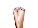 Rose gold Fancy Pink Round  Solitaire Tension Set Diamond Ring_5