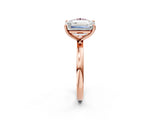 Rose gold Fancy Pink Round  and Emerald Cut Toi Moi Ring with Prong Setting_31