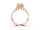 Rose gold Fancy Yellow Asscher  Brilliant Channel-Set Solitaire Ring with Four-Prong Setting_60