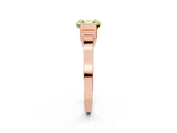 Rose gold Fancy Yellow Asscher Cut Brilliant Solitaire Diamond Ring with Channel Set Band and Bar Prong Setting_2