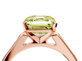 Rose gold Fancy Yellow Asscher  Cut Channel Set Solitaire Engagement Ring with Four-Prong Setting_4
