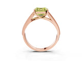 Rose gold Fancy Yellow Asscher Cut Cut Pave Split Shank Engagement Ring with Four-Prong Setting_3