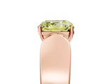 Rose gold Fancy Yellow Asscher Cut Diamond Channel Set Solitaire Ring with Four-Prong Setting_17