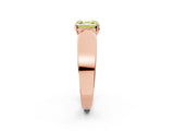 Rose gold Fancy Yellow Asscher Cut Diamond Channel Set Solitaire Ring with Four-Prong Setting_26