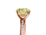 Rose gold Fancy Yellow Asscher Cut Diamond Engagement Ring with Side Stone Accents and Four-Prong Setting_17