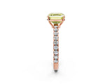 Rose gold Fancy Yellow Asscher Cut Diamond Pavé Solitaire Engagement Ring with Four-Prong Setting_35