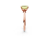 Rose gold Fancy Yellow Asscher Cut Diamond Solitaire Engagement Ring with Classic Band and Four-Prong Setting_36