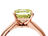 Rose gold Fancy Yellow Asscher Cut Diamond Solitaire Engagement Ring with Classic Band and Four-Prong Setting_40