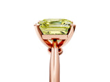 Rose gold Fancy Yellow Asscher Cut Diamond Solitaire Engagement Ring with Classic Band and Four-Prong Setting_41