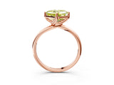Rose gold Fancy Yellow Asscher Cut Diamond Solitaire Engagement Ring with Four-Prong Setting and Classic Band_58