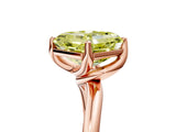 Rose gold Fancy Yellow Asscher Cut Diamond Solitaire Engagement Ring with Four-Prong Setting and Classic Band_60