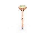 Rose gold Fancy Yellow Asscher Cut Diamond Solitaire Ring with Flower Prong Setting and Classic Band_38