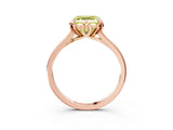 Rose gold Fancy Yellow Asscher Cut Diamond Solitaire Ring with Flower Prong Setting and Classic Band_39