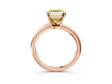 Rose gold Fancy Yellow Asscher Cut Diamond Solitaire Ring with Six-Prong Setting and Classic Band_14