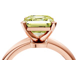 Rose gold Fancy Yellow Asscher Cut Diamond Solitaire Ring with Six-Prong Setting and Classic Band_15