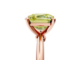 Rose gold Fancy Yellow Asscher Cut Diamond Solitaire Ring with Six-Prong Setting and Classic Band_16