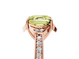 Rose gold Fancy Yellow Asscher  Cut Halo Diamond Ring with Channel Set Band and Four-Prong Setting_51