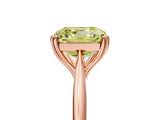 Rose gold Fancy Yellow Asscher Cut Solitaire Diamond Ring with Six-Prong Setting and Classic Band_17